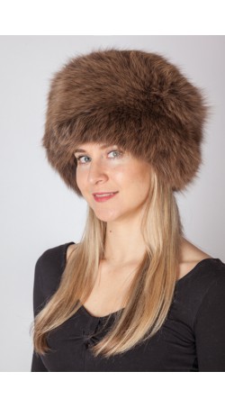 Cappello in volpe marrone-verdognolo Scandinava